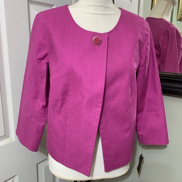 NWT Merona one button, fushia color, xs blazer. - Picture 1 of 11
